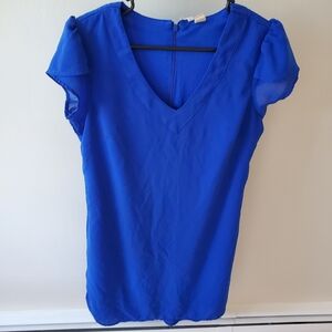 Japna royal blue short sleeve dress. Size medium